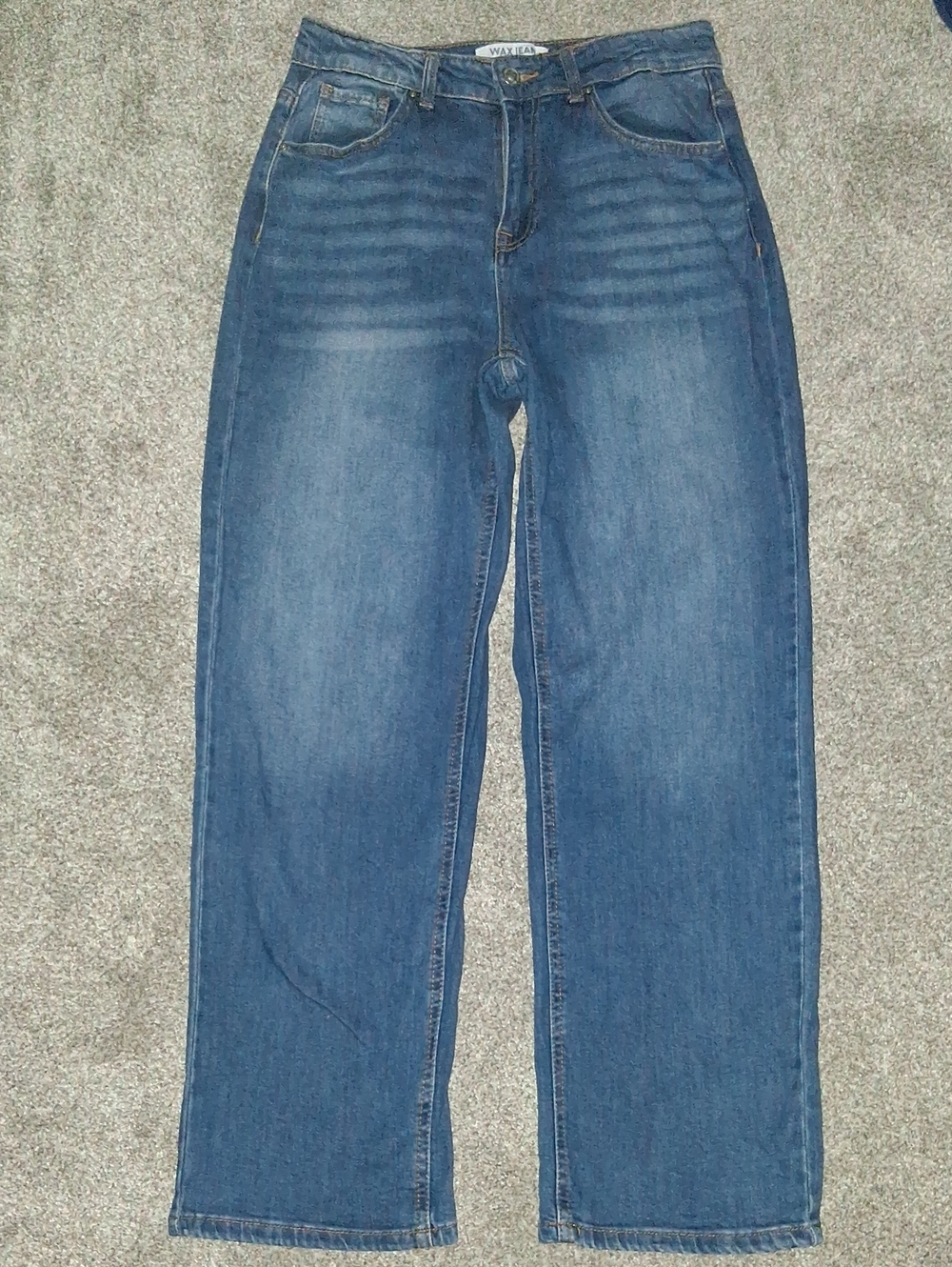 Wax Jean Women's Medium Blue Straight Jeans